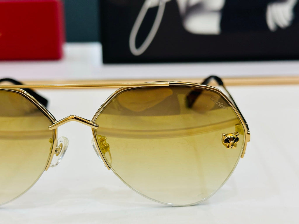 CARTIER SIGNATURE C DE AVIATOR FRAME SUNGLASSES CT0355S IN METAL