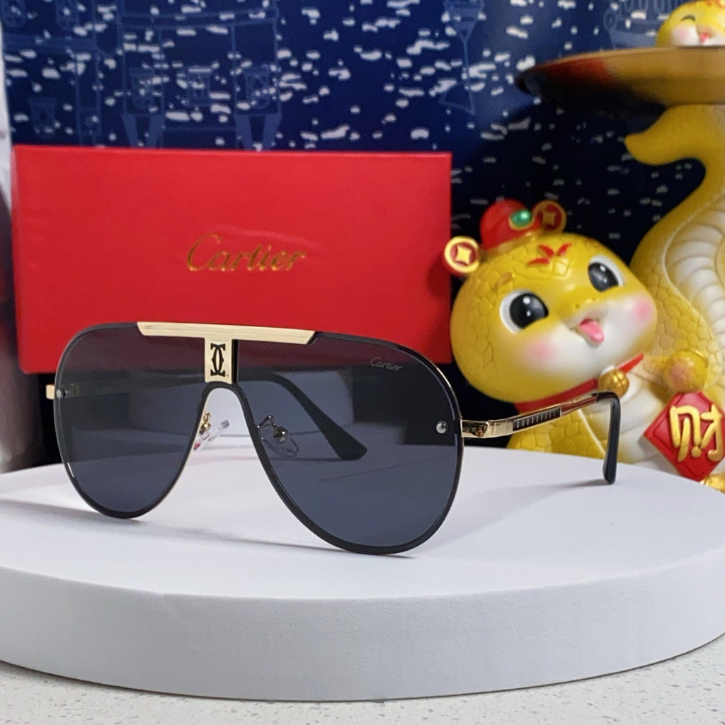 CARTIER SIGNATURE AVIATOR FRAME SUNGLASSES  563238 IN METAL