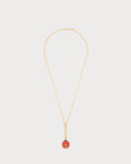 LOEWE Dangling Ladybug Necklace in Sterling Silver Enamel and Crystals(Gold)