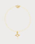 VIVIENNE WESTWOOD Orb Gold-Tone Brass and Faux-Pearl Choker Necklace(Gold)